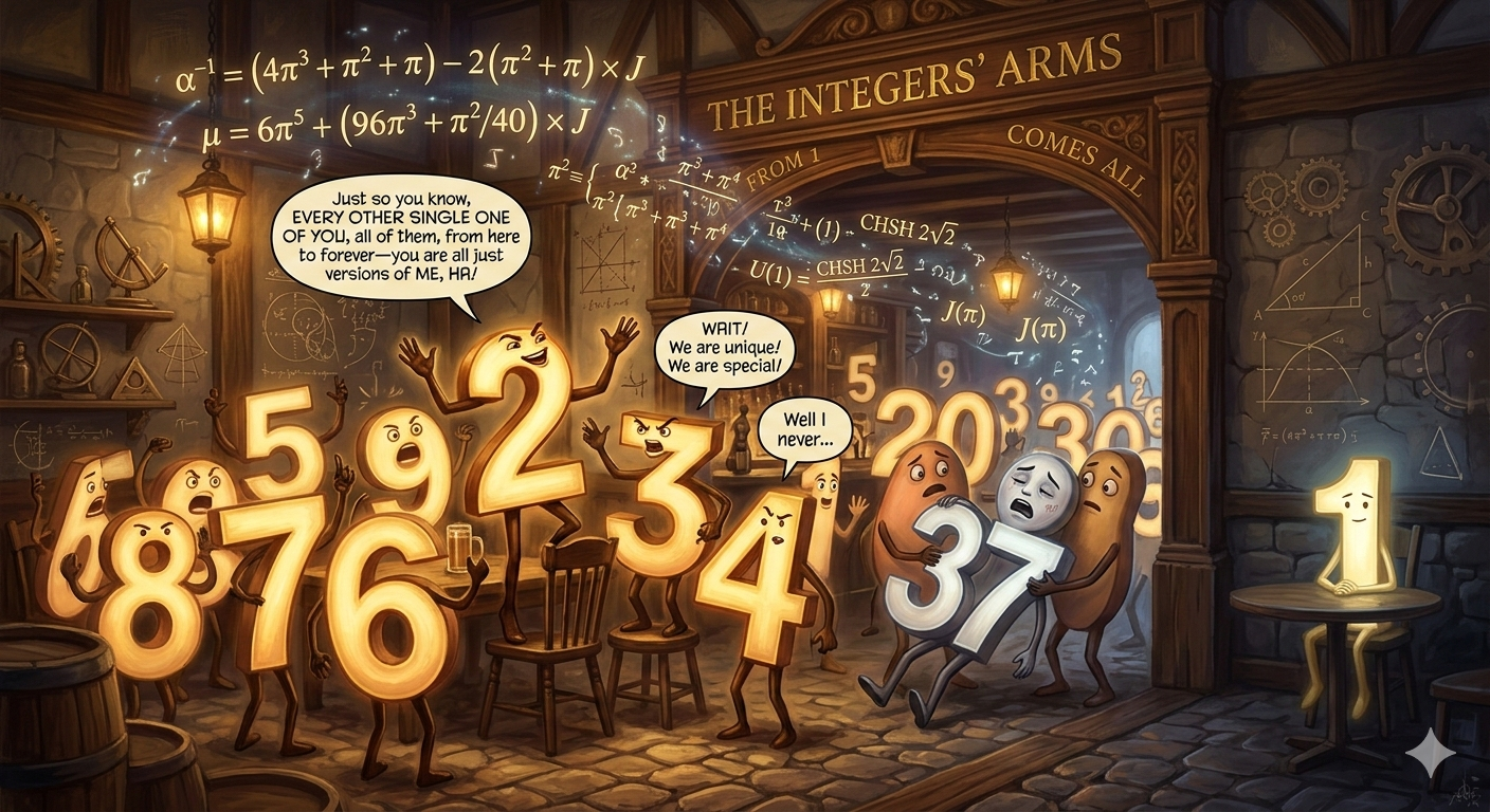 The Integers' Arms, a tavern full of arguing numbers